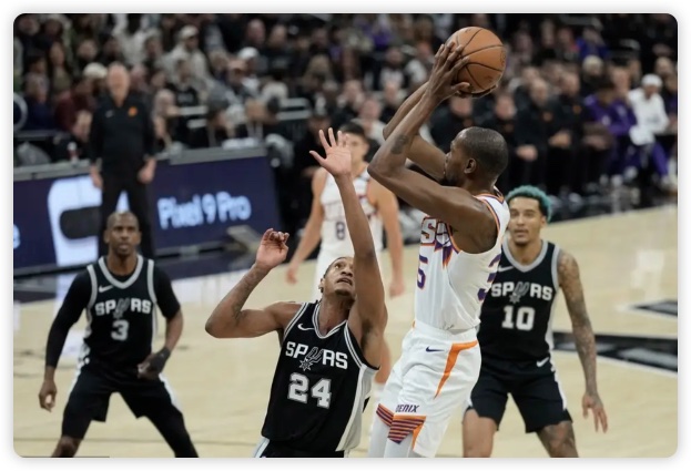 福克斯26+9杜蘭特22分 文班缺陣馬刺送太陽4連敗 