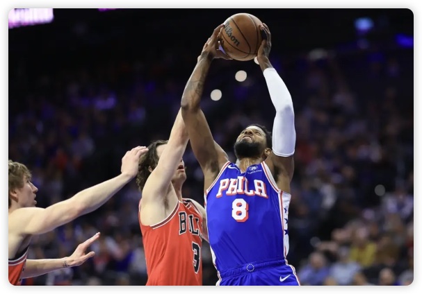 吉迪25+16恩比德缺陣 公牛狂勝送76人8連敗